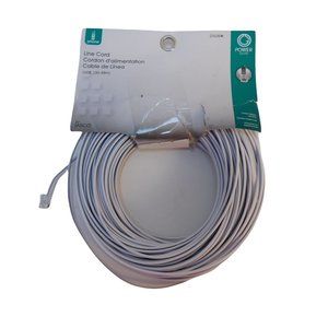 100ft Telephone Cable Phone Cord Line Wire,White(New)